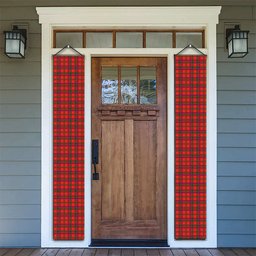ScotsTee Shop Scottish Bain Tartan Front Porch Sign Set, Hanging Banner Set