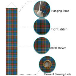 ScotsTee Shop Scottish Bethune Ancient Tartan Front Porch Sign Set, Hanging Banner Set