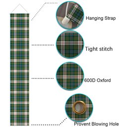 ScotsTee Shop Scottish Blair Dress Ancient Tartan Front Porch Sign Set, Hanging Banner Set