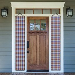 ScotsTee Shop Scottish Boswell Tartan Front Porch Sign Set, Hanging Banner Set
