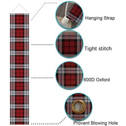 ScotsTee Shop Scottish Brodie Dress Tartan Front Porch Sign Set, Hanging Banner Set