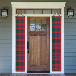 ScotsTee Shop Scottish Black Watch Pipe Band Modern Tartan Front Porch Sign Set, Hanging Banner Set