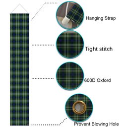 ScotsTee Shop Scottish Blackadder Tartan Front Porch Sign Set, Hanging Banner Set