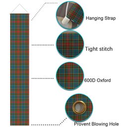 ScotsTee Shop Scottish Beattie (Beatty) Ancient Tartan Front Porch Sign Set, Hanging Banner Set