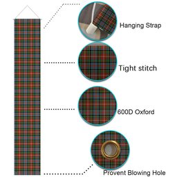 ScotsTee Shop Scottish Caledonia Ancient Tartan Front Porch Sign Set, Hanging Banner Set