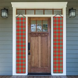 ScotsTee Shop Scottish Chattan Tartan Front Porch Sign Set, Hanging Banner Set