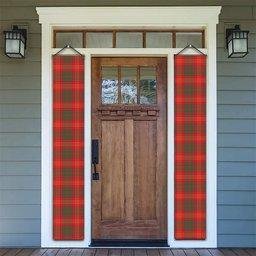 ScotsTee Shop Scottish Burns (Burns 1930) Modern Tartan Front Porch Sign Set, Hanging Banner Set