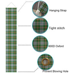 ScotsTee Shop Scottish Couper Dress Dalgleish 2 Tartan Front Porch Sign Set, Hanging Banner Set