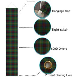 ScotsTee Shop Scottish Connolly Hunting Tartan Front Porch Sign Set, Hanging Banner Set