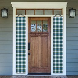 ScotsTee Shop Scottish Campbell Dress Ancient 02 Tartan Front Porch Sign Set, Hanging Banner Set