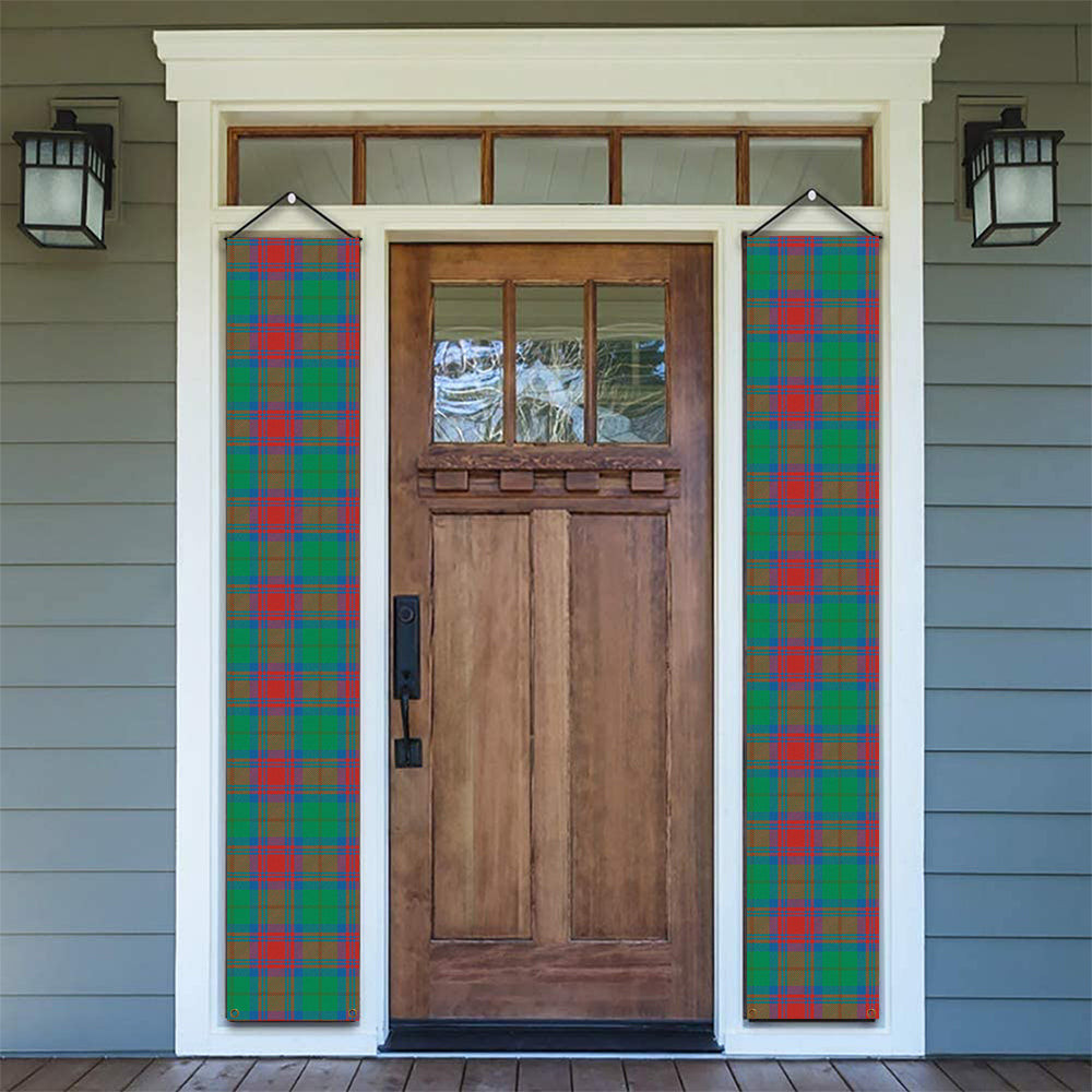 ScotsTee Shop Scottish Cranstoun Dress Ancient Tartan Front Porch Sign Set, Hanging Banner Set