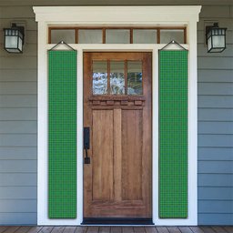 ScotsTee Shop Scottish Currie Tartan Front Porch Sign Set, Hanging Banner Set