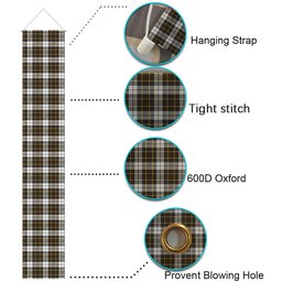 ScotsTee Shop Scottish Burns Battalion Weathered Tartan Front Porch Sign Set, Hanging Banner Set