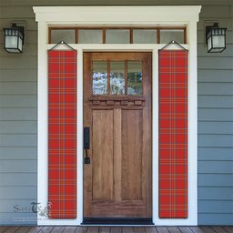 ScotsTee Shop Scottish Burnett of Leys Ancient Tartan Front Porch Sign Set, Hanging Banner Set