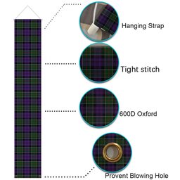 ScotsTee Shop Scottish Colquhoun 3 Tartan Front Porch Sign Set, Hanging Banner Set