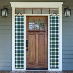 ScotsTee Shop Scottish Campbell Dress Tartan Front Porch Sign Set, Hanging Banner Set