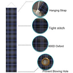 ScotsTee Shop Scottish Clark Tartan Front Porch Sign Set, Hanging Banner Set