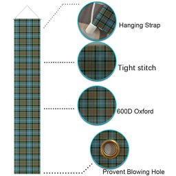 ScotsTee Shop Scottish Cathcart SC Tartan Front Porch Sign Set, Hanging Banner Set