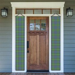 ScotsTee Shop Scottish Dalrymple SC Tartan Front Porch Sign Set, Hanging Banner Set