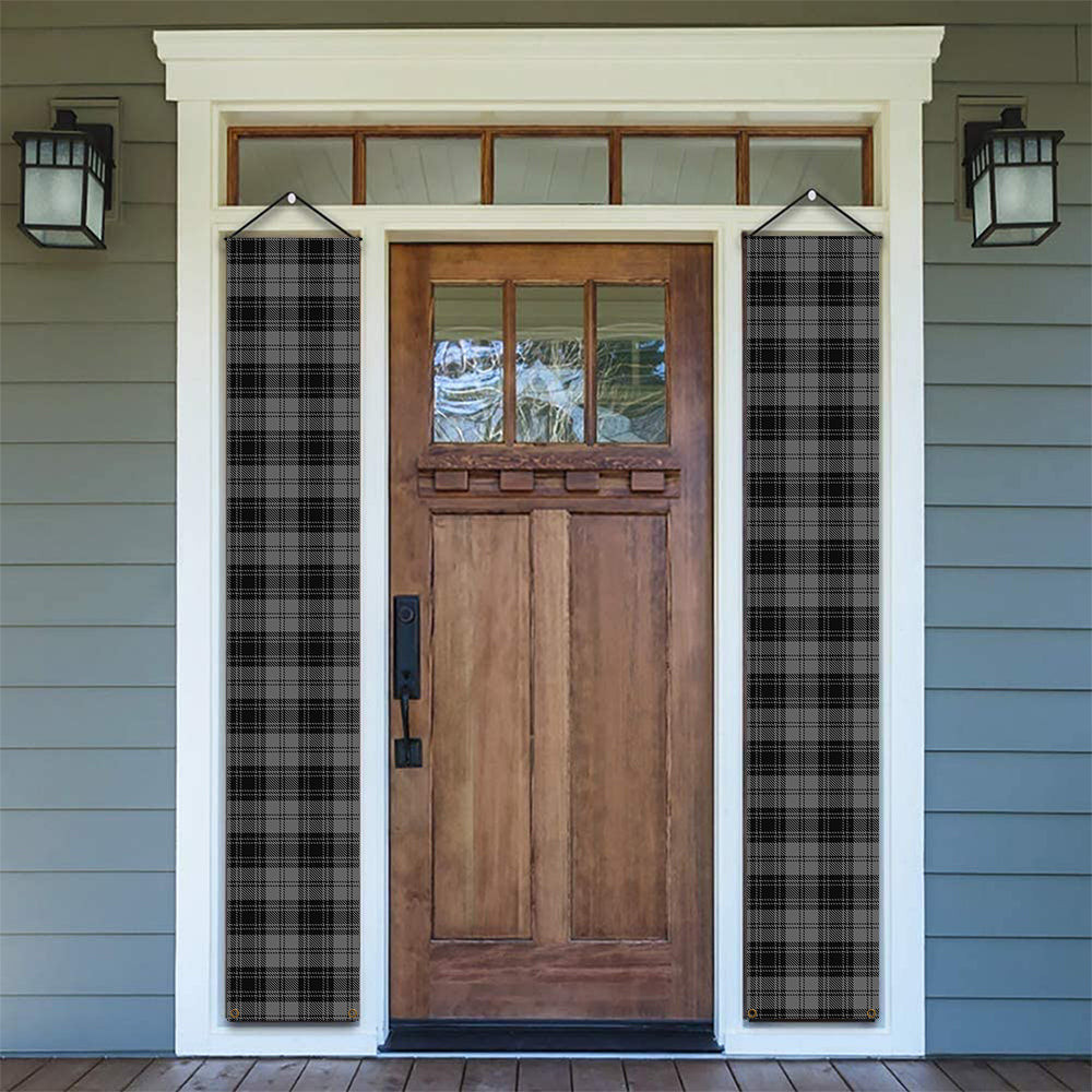 ScotsTee Shop Scottish Douglas Grey Tartan Front Porch Sign Set, Hanging Banner Set