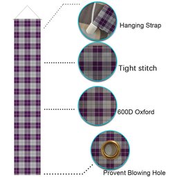 ScotsTee Shop Scottish Dunlop Dress Tartan Front Porch Sign Set, Hanging Banner Set