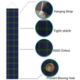 ScotsTee Shop Scottish Forth Tartan Front Porch Sign Set, Hanging Banner Set