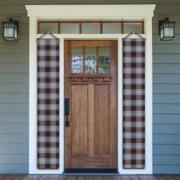 ScotsTee Shop Scottish Donald Dress Ancient Tartan Front Porch Sign Set, Hanging Banner Set