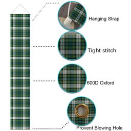 ScotsTee Shop Scottish Forbes Dress Ancient Tartan Front Porch Sign Set, Hanging Banner Set