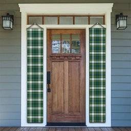 ScotsTee Shop Scottish Forbes Dress Ancient Tartan Front Porch Sign Set, Hanging Banner Set