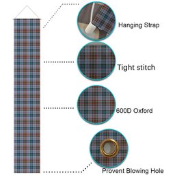 ScotsTee Shop Scottish Gayre Hunting Ancient Tartan Front Porch Sign Set, Hanging Banner Set