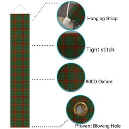 ScotsTee Shop Scottish Fulton SC Tartan Front Porch Sign Set, Hanging Banner Set
