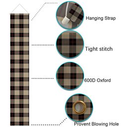 ScotsTee Shop Scottish Dunlop Hunting Ancient Tartan Front Porch Sign Set, Hanging Banner Set