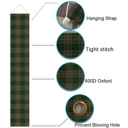 ScotsTee Shop Scottish Fitzsimmons Tartan Front Porch Sign Set, Hanging Banner Set