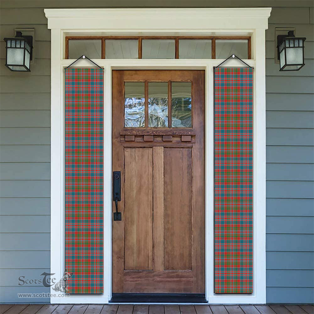 ScotsTee Shop Scottish Donald of Boisdale Ancient Tartan Front Porch Sign Set, Hanging Banner Set