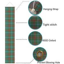 ScotsTee Shop Scottish Gayre Modern Tartan Front Porch Sign Set, Hanging Banner Set