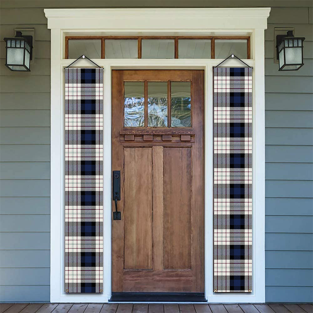 ScotsTee Shop Scottish Fergusson Dress Tartan Front Porch Sign Set, Hanging Banner Set