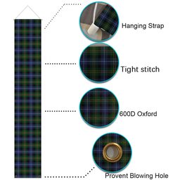ScotsTee Shop Scottish Dyce 3 Tartan Front Porch Sign Set, Hanging Banner Set