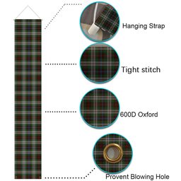 ScotsTee Shop Scottish Fraser Hunting Dress Tartan Front Porch Sign Set, Hanging Banner Set
