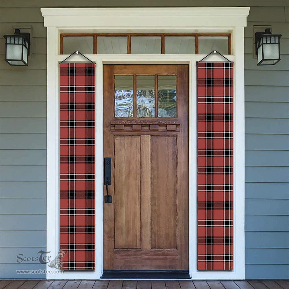 ScotsTee Shop Scottish Dunbar District Ancient Tartan Front Porch Sign Set, Hanging Banner Set