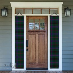 ScotsTee Shop Scottish Davidson Modern Tartan Front Porch Sign Set, Hanging Banner Set
