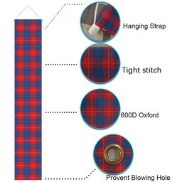 ScotsTee Shop Scottish Galloway Red Tartan Front Porch Sign Set, Hanging Banner Set