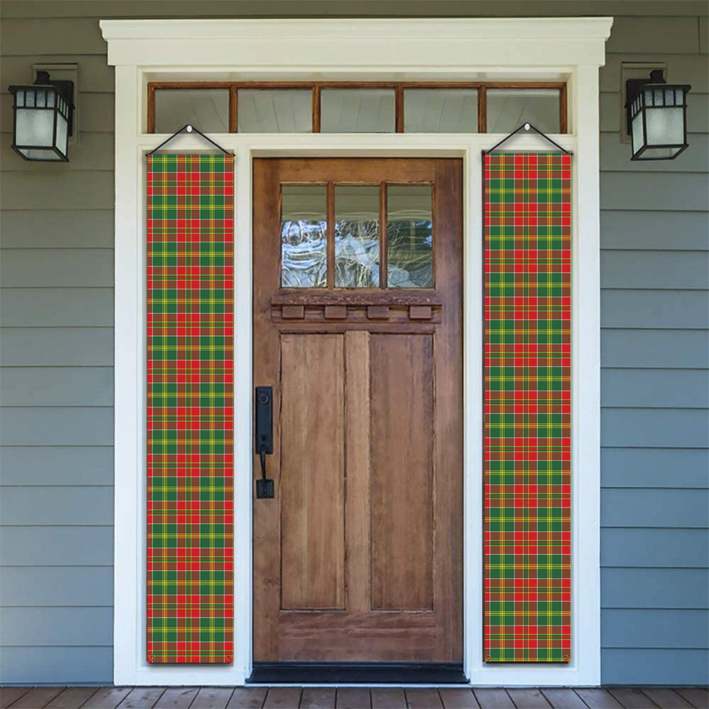 ScotsTee Shop Scottish Donald of Kingsburgh Modern Tartan Front Porch Sign Set, Hanging Banner Set