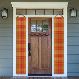 ScotsTee Shop Scottish MacMillan Dress Ancient Tartan Front Porch Sign Set, Hanging Banner Set