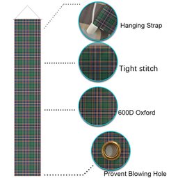 ScotsTee Shop Scottish MacFarlane Hunting Ancient Tartan Front Porch Sign Set, Hanging Banner Set