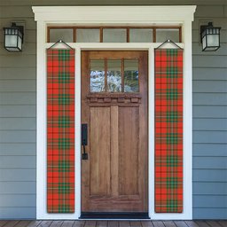 ScotsTee Shop Scottish McAulay Ancient Tartan Front Porch Sign Set, Hanging Banner Set
