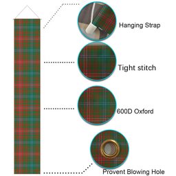 ScotsTee Shop Scottish Wilson Ancient Clan Tartan Front Porch Sign Set, Hanging Banner Set