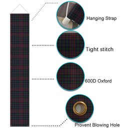 ScotsTee Shop Scottish Jrgensen of Taasingee Tartan Front Porch Sign Set, Hanging Banner Set
