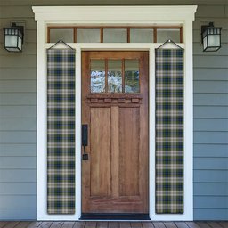 ScotsTee Shop Scottish Gordon Dress 4 Tartan Front Porch Sign Set, Hanging Banner Set