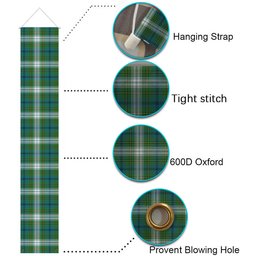 ScotsTee Shop Scottish Johnston Dress Ancient Tartan Front Porch Sign Set, Hanging Banner Set