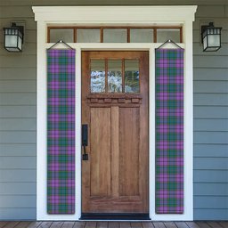 ScotsTee Shop Scottish Wardlaw Ancient Tartan Front Porch Sign Set, Hanging Banner Set